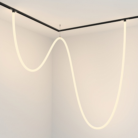 Трековая система Technical встраиваемая магнитная чёрная 350x340 TS-P-350-TR101-2-100W3K-B