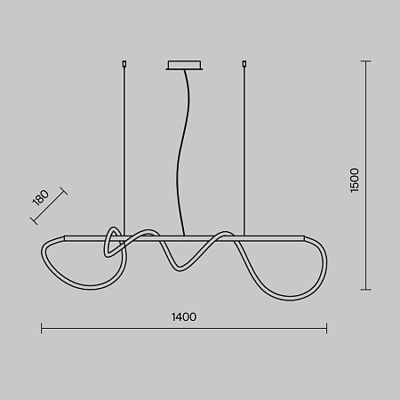 Подвесной светильник Maytoni Tau MOD146PL-L30B3K - фото