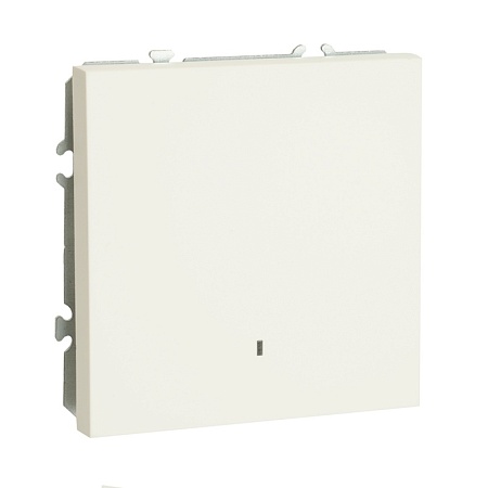 Выключатель 1-клавишный c индикатором (механизм), STEKKER, 250В, 10А, серия Эмили, RSW10-5101-01, белый фарфор, soft touch - фото