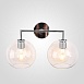 Бра Rh Utilitaire Globe Shade Double Sconce Silver Imperiumloft 123274-22 - фото
