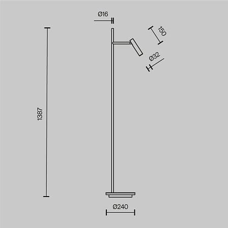 Напольный светильник (торшер) Maytoni Estudo Z010FL-L8B3K - фото