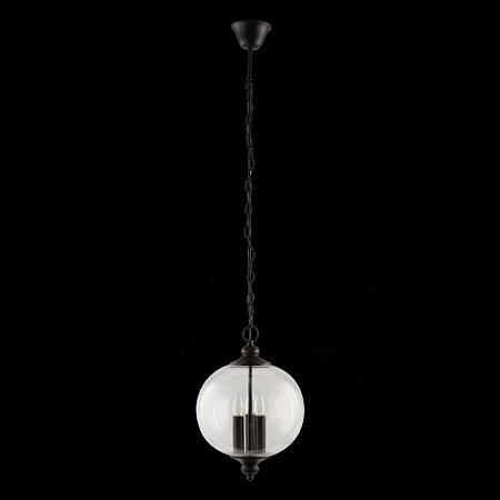 Светильник подвесной ST-Luce Черный/Прозрачный E14 3*60W SL362.303.03 - фото
