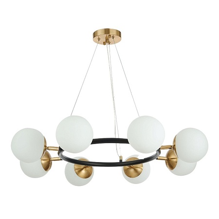 Светильник подвесной Черный, Латунь/Белый E27 8*60W SLE220403-08 - фото