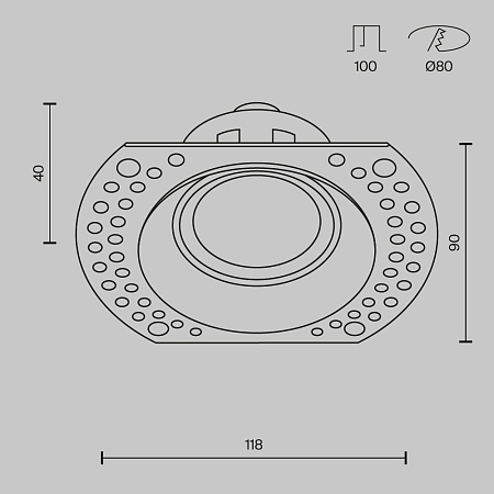 Встраиваемый светильник Technical Dot DL042-01-RD-W - фото