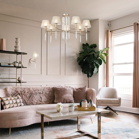 Подвесной светильник Eurosvet 60148/7 матовое золото - фото