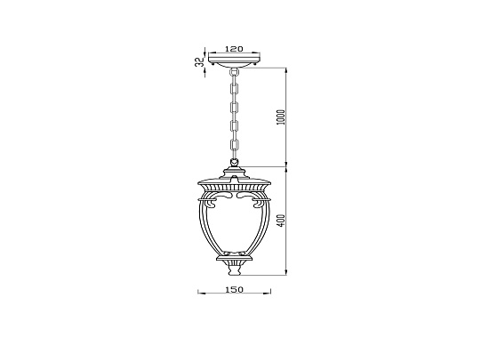 Подвесной светильник Outdoor Fleur O414PL-01GB - фото