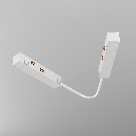 Коннектор питания угловой 15см Exility белый - фото