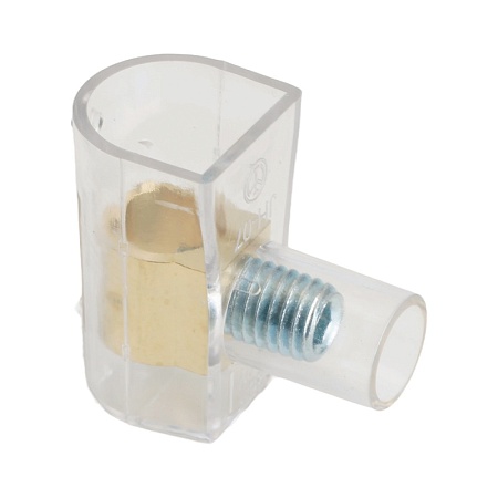 Зажим винтовой концевой изолированный КЗВИ-25 500В, 101А, 10 контактов, поликарбонат LD228-101А - фото