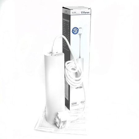 Светильник Feron AL196 трековый однофазный на шинопровод под лампу на подвесе GU10, белый - фото