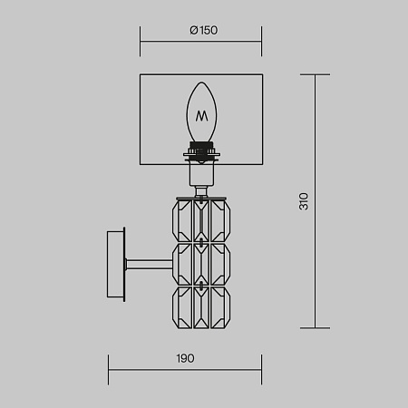 Настенный светильник (бра) Maytoni Talento DIA008WL-01CH - фото