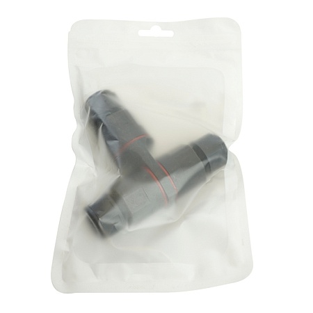 Соединитель-коннектор LD541 3-контактный на 3 выхода, с СМК221 пружинным контактом IP68, черный - фото