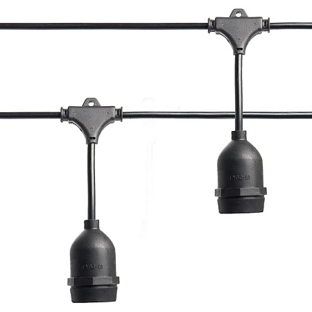 Гирлянда Feron CL50-25-1 Евро белт-лайт на подвесах 230V черный IP65 25м - фото