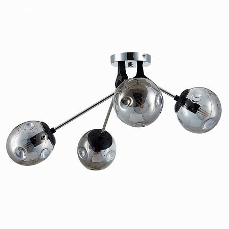 Светильник потолочный Хром, Черный/Дымчатый E14 4*40W SLE106002-04 - фото