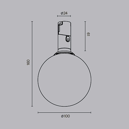 Трековый светильник Technical Luna TR208-1-5W3K-B - фото