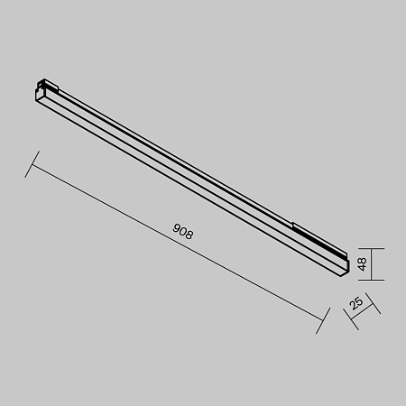 Уличный трековый светильник Outdoor O-TR02-1-S-24WB4K - фото
