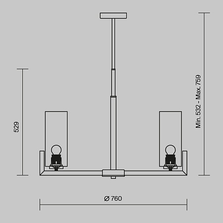 Люстра Maytoni Fortano MOD089PL-08BS - фото