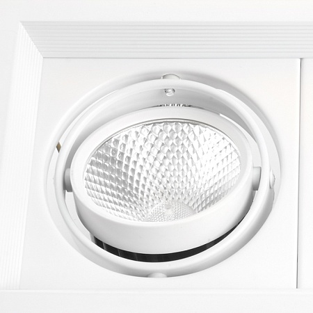 Светодиодный светильник Feron AL202 карданный 2x12W 4000K 35 градусов ,белый - фото