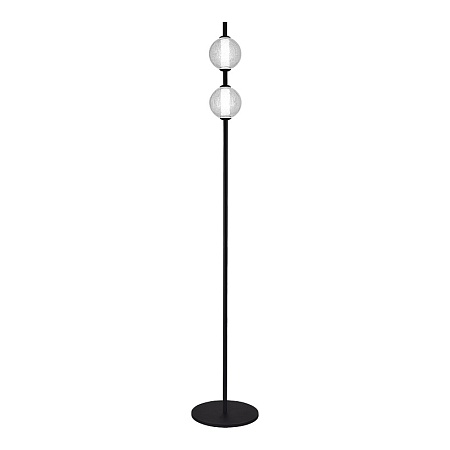Светильник напольный ST-Luce Черный/Прозрачное кракелированное стекло LED 2*8,5W 3000K SL6120.405.01 - фото
