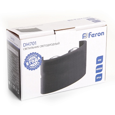 Светильник уличный светодиодный Feron DH701, 4*1W, 300Lm, 4000K, черный - фото
