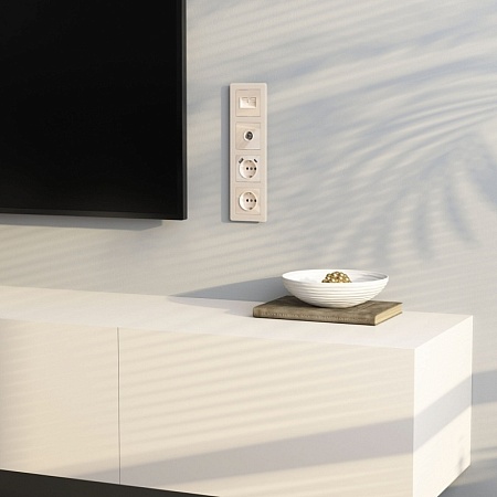 ТВ-розетка оконечная (айвори акрил) W1183043 - фото