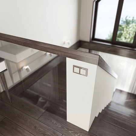 Перекрестный переключатель двухклавишный слоновая кость W1123003 - фото