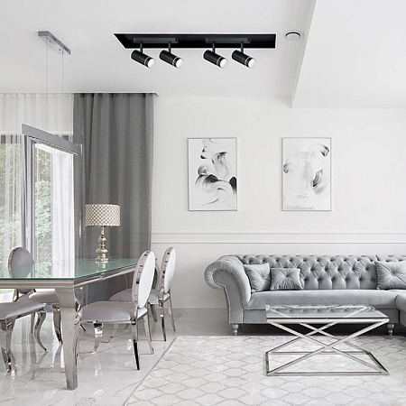 Светильник Feron ML233 LUNA настенно-потолочный под лампу GU10, белый - фото