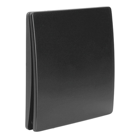 Выключатель 1-клавишный с окном для маркировки самовозвратный STEKKER, PSW10-114-54, открытой установки, 250В, 10А, IP54, серый/графит - фото