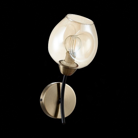 Светильник настенный Бронза, Черный/Янтарный E14 1*40W SLE205301-01 - фото