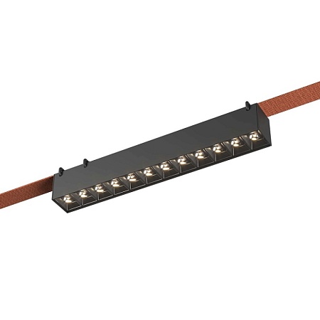 Св-к трек. Черный LED 1*12W 3000K 1 050Lm Ra90 24/40 IP20 L323xW40xH45 48V ST455.436.12 - фото