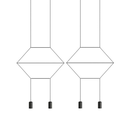 Подвесной Светильник Via Wireflow Polyhedral 4 Lineal Pendant Light Imperiumloft 144326-22 - фото