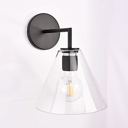 Бра Rh Utilitaire Funnel Shade Single Sconce Black Imperiumloft 123269-22 - фото
