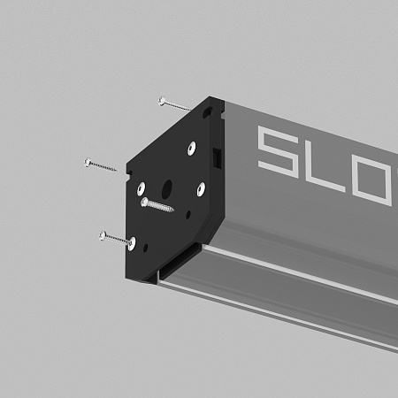 TR2017-BK Торцевая заглушка трека SLOTT, черная, алюминий - фото