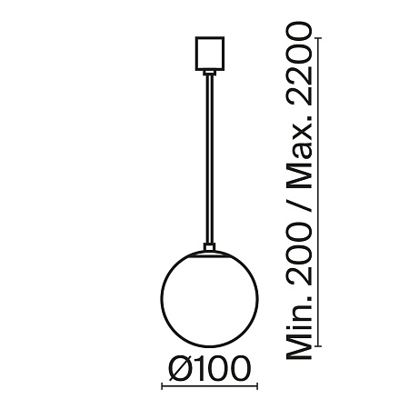 Подвесной светильник Technical Luna P039PL-5W4K-10-B - фото