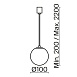 Подвесной светильник Technical Luna P039PL-5W4K-10-B - фото