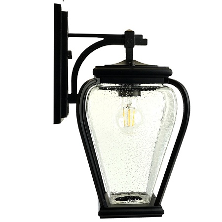 Светильник садово-парковый Feron PL741 на стену вниз  60W E27 230V, черный - фото