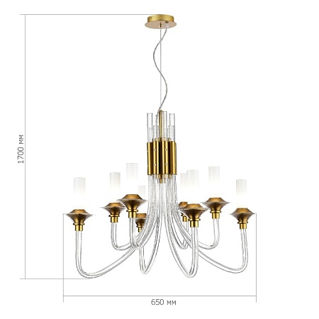 Люстра подвесная ST-Luce Золотистый/Белый E14 8*40W SL1241.203.08 - фото