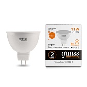 Светодиодная лампа Gauss Софит 11W 850Lm 3000K GU5.3 13511