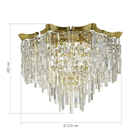 Светильник потолочный ST-Luce Латунь/Прозрачный E14 7*60W SL1659.302.07 - фото