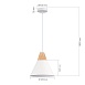 Светильник подвесной Белый/Белый, Светлое дерево E27 1*60W SLE125103-01 - фото