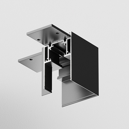 Угловой коннектор Gravity накладной черный - фото