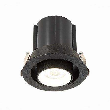 Св-к встр. Черный LED 1*12W 4000K 900Lm Ra80 24° IP20 D90xH92 180-240V ST702.448.12 - фото