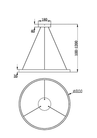 Подвесной светильник Maytoni Rim MOD058PL-L42BS3K - фото