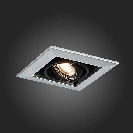 Св-к встр. Черный GU10 1*50W L126xW126xH70 220V Без ламп ST250.148.01 - фото