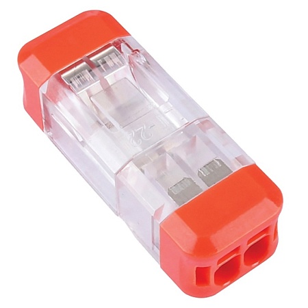 Клемма разъемная монтажная 2-проводная STEKKER для подключения фазных одножильных проводников, LD700-412 - фото