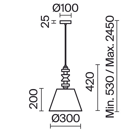 Подвесной светильник Freya FR2061PL-01BS1 - фото