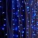 Светодиодная гирлянда Feron CL19 занавес 2*1,5м  + 3м синий статичная, c питанием от сети 230V, белый шнур - фото