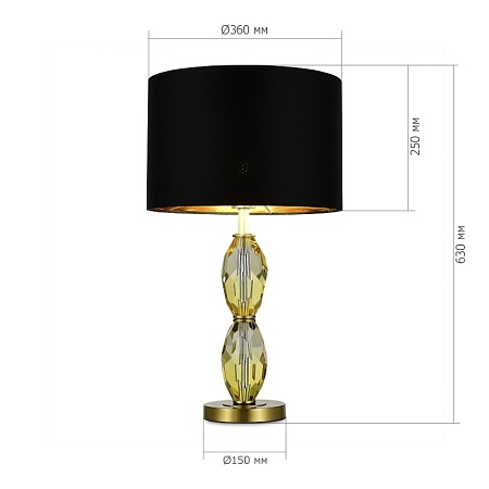 Прикроватная лампа ST-Luce Латунь/Черный E27 1*40W SL1759.304.01 - фото