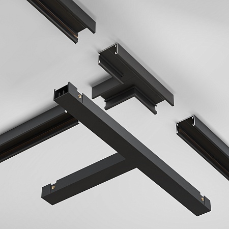 Т- образный коннектор накладной Basity, черный - фото