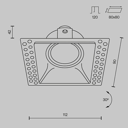 Встраиваемый светильник Technical Dot DL042-01-SQ-W - фото