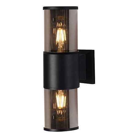 Светильник садово-парковый Feron DH1302, на стену вверх/вниз,  E27 230V, черный - фото